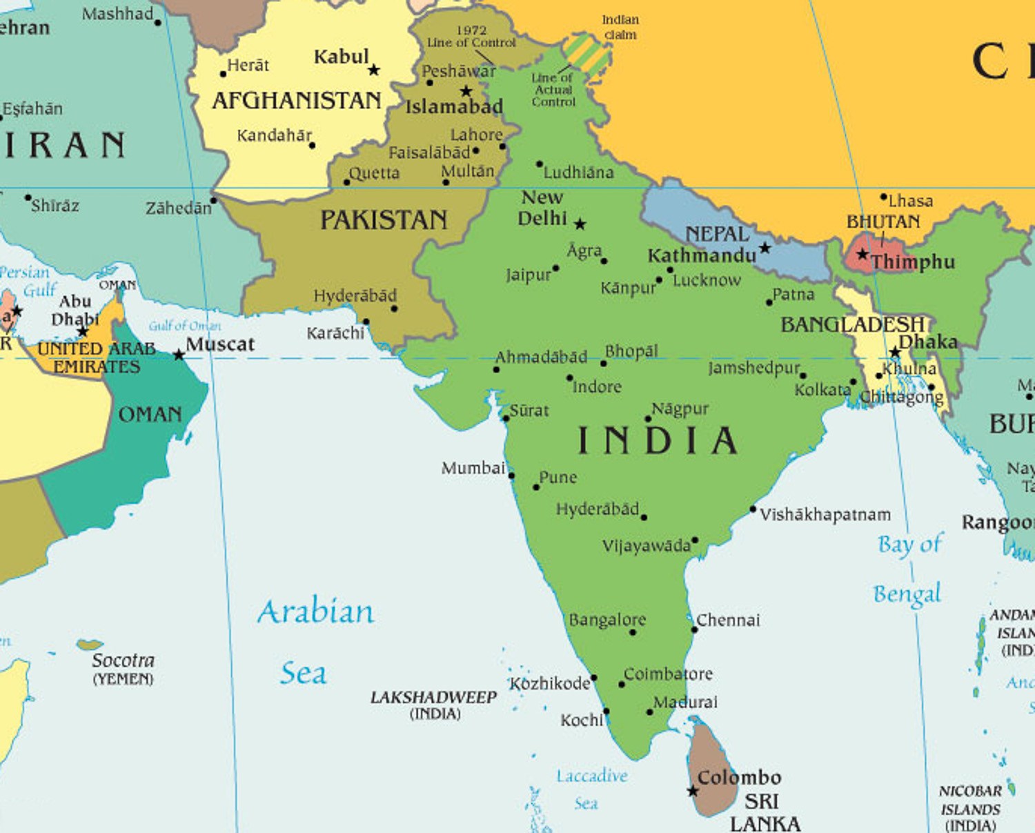 Где находится государство бангладеш. Южная Азия на карте. Индия и Бангладеш на карте. Индия Пакистан Бангладеш на карте. Индия и Непал на карте Азии.
